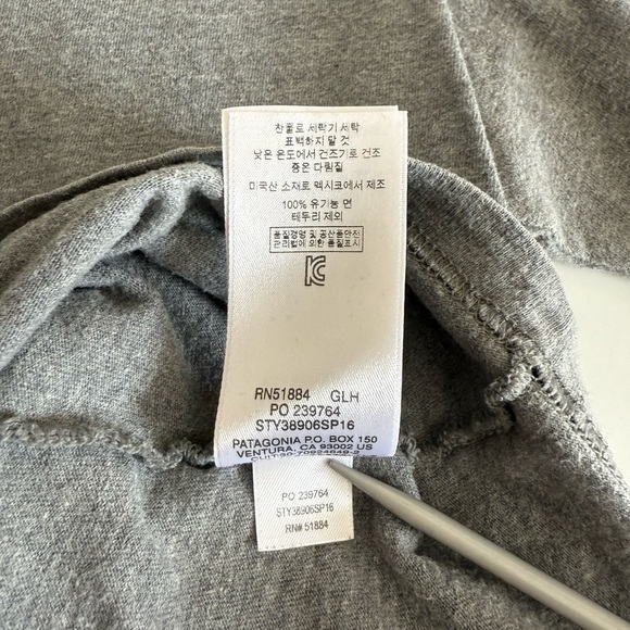 Patagonia Gray Short Sleeve Tee Classic Crew Neck - Picture 8 of 11